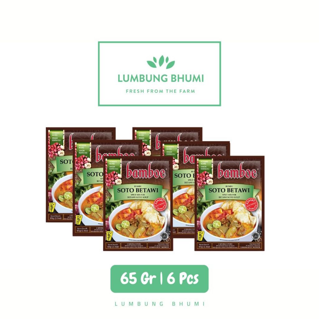 

BAMBOE Bumbu Soto Betawi 65 Gr Grosir 1 Pcs - Lumbung Bhumi