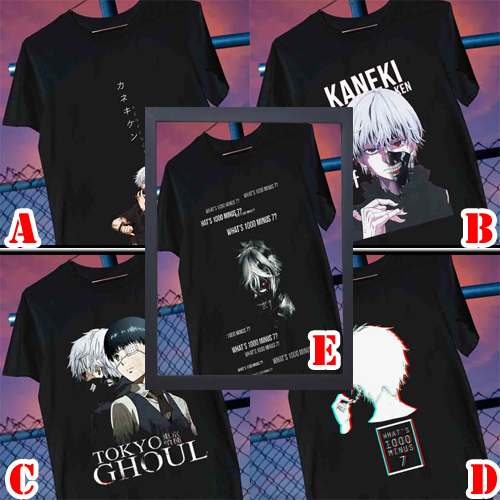 Kaos Tokyo Ghoul Manga Tshirt 100% Cotton