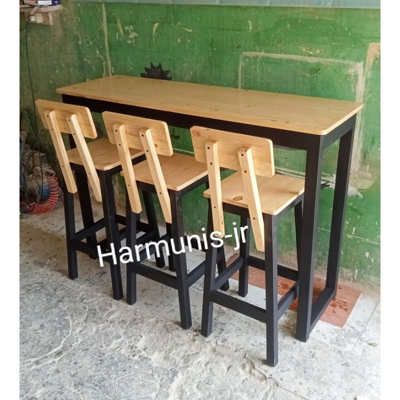 JTR Meja Caffe minibar meja makan minibar miniy +3kursi