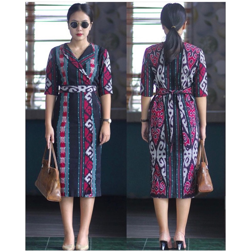 DRESS BATIK TENUN TORAJA DRESS TENUN BAJU TENUN