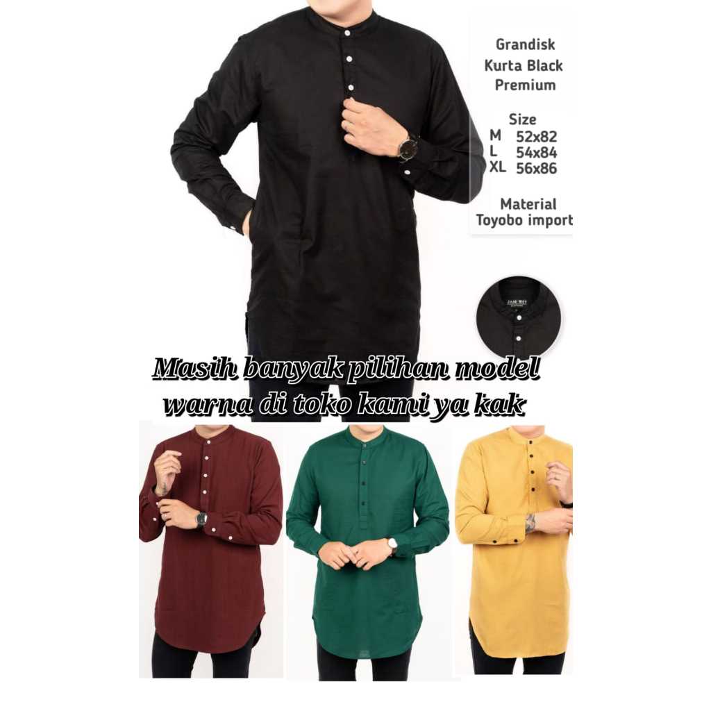 Kurta Pakistan / Kurta Lengan Panjang / Kurta Premium / Kurta Bahan Toyobo / Kurta Pakistan Lengan P