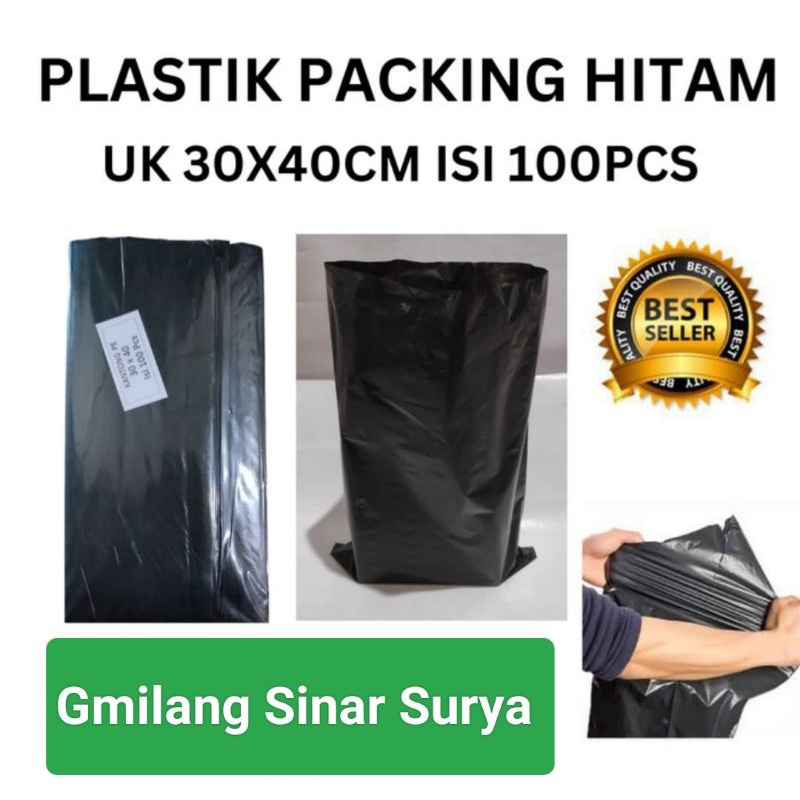 Plastik Packing Hitam 30x40 (isi 100Pcs) / 25x35 (isi 100 Pcs) / 20x30 (isi 100 Pcs) / 35x50 (isi 50