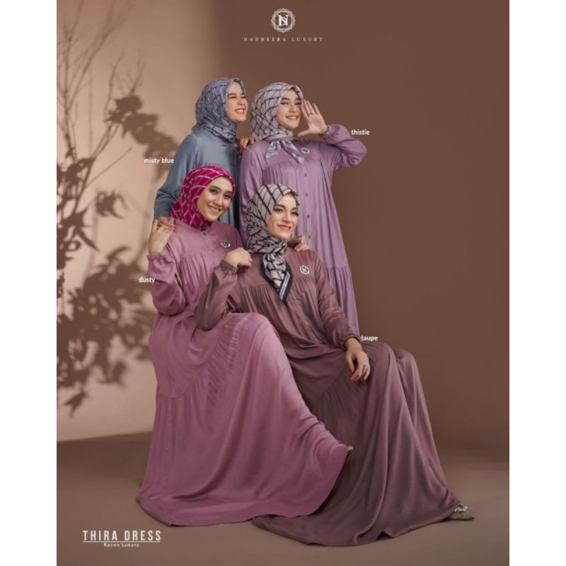 THIRA DRESS -- Gamis polos by Nadheera Luxury