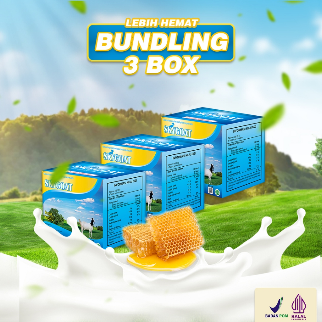 

3 PAKET BUNDLING / SKYGOATSusu Kambing Varian PROPOLIS 200GR
