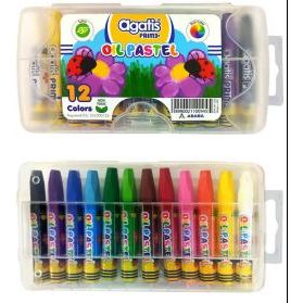 

AGATIS PASTEL CRAYON PRIME OIL PASTELS JUMBO HEXAGONAL SHAPE WITH TRIANGULAR TIP in PP PLASTIC BOX 12 COLORS - in SET