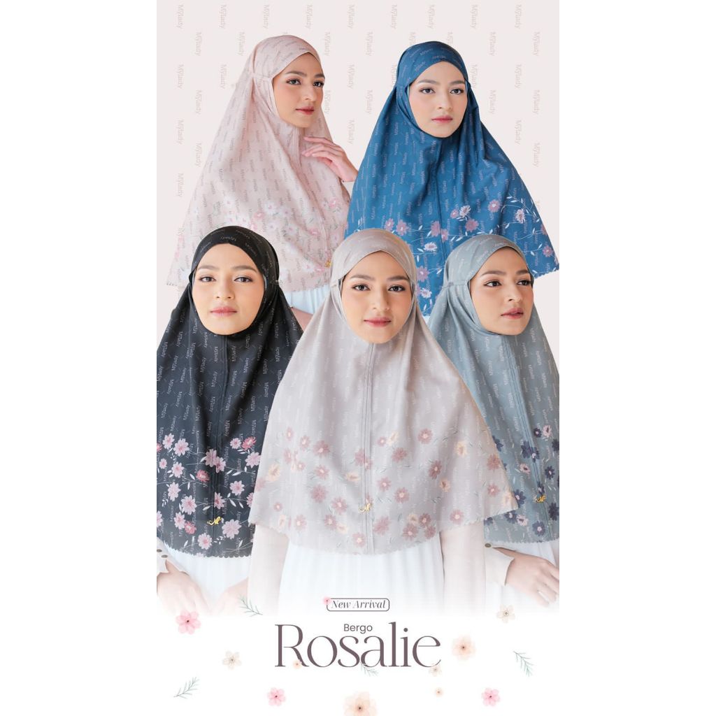 SKYSHOP HIJAB INSTAN BERGO ROSALIE BY MYLADY BAHAN CREPE ULTRA SILK KERUDUNG INSTAN PREMIUM CANTIK M