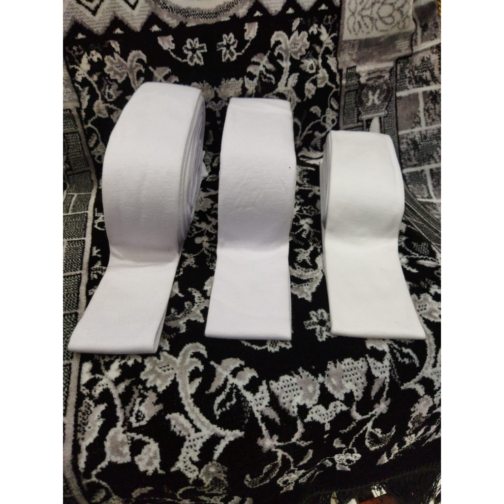 Sorban Imamah Polos Putih 3 Meter / Sorban Imamah Polos Putih 3 Meter / Sorban Rida Polos Putih