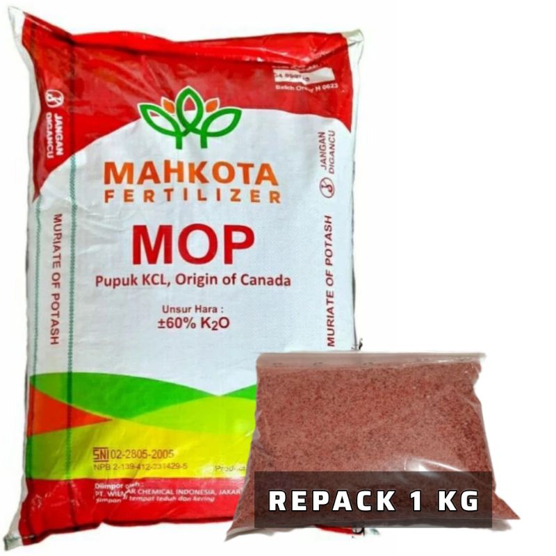 PUPUK KCL MAHKOTA REPACK 1 KG