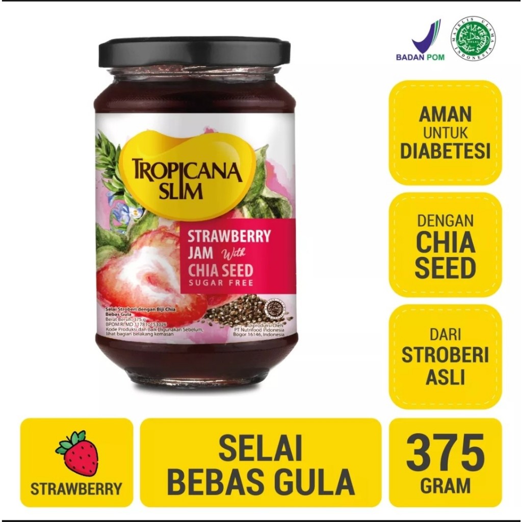 

Tropicana Slim Strawberry Jam with Chia Seed 375 gr