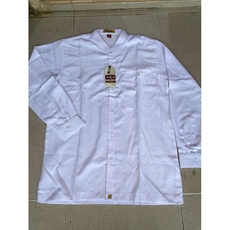 kemeja dewasa  Putih Aljami / Kemeja Koko dewasa Aljami / kemeja Koko putih dewasa / kemeja Koko Alj