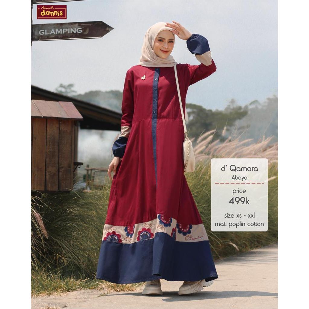 Baju Dannis Terbaru Abaya Dewasa D' QAMARA Sarimbit Couple Keluarga Size XS