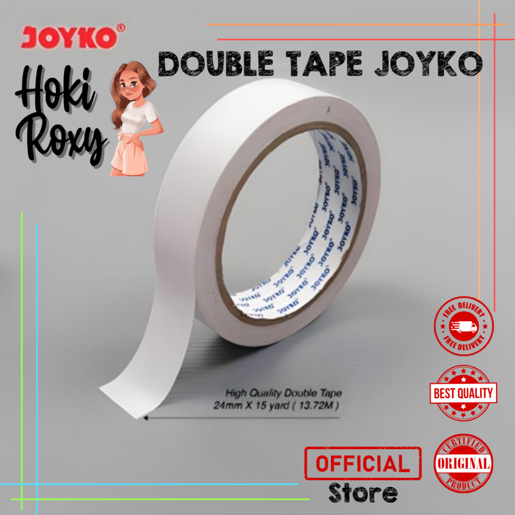 

Double Tape 1 INCH 24MM X 15 YARD Joyko // DOBEL TIP JOYKO