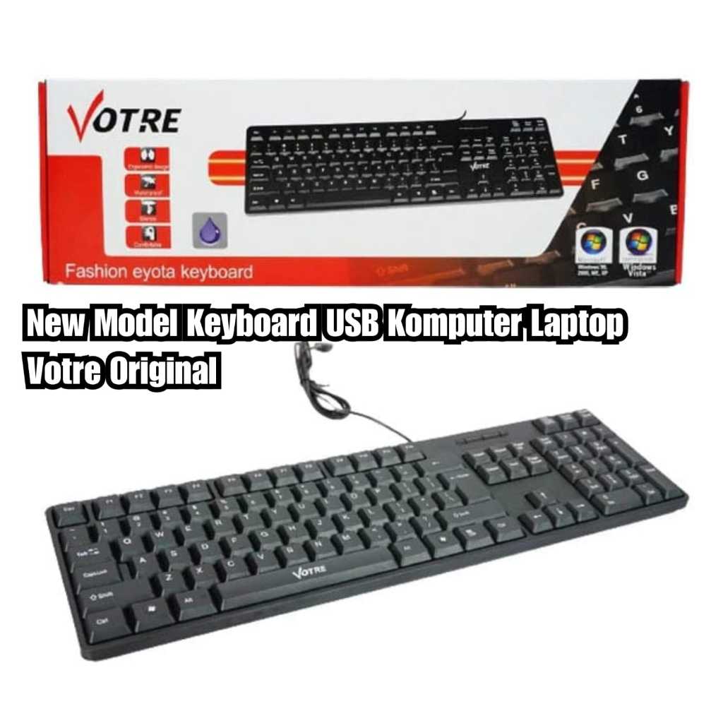Keyboard Usb Komputer PC Laptop Votre Usb Keyboard Eksternal Komputer PC Laptop