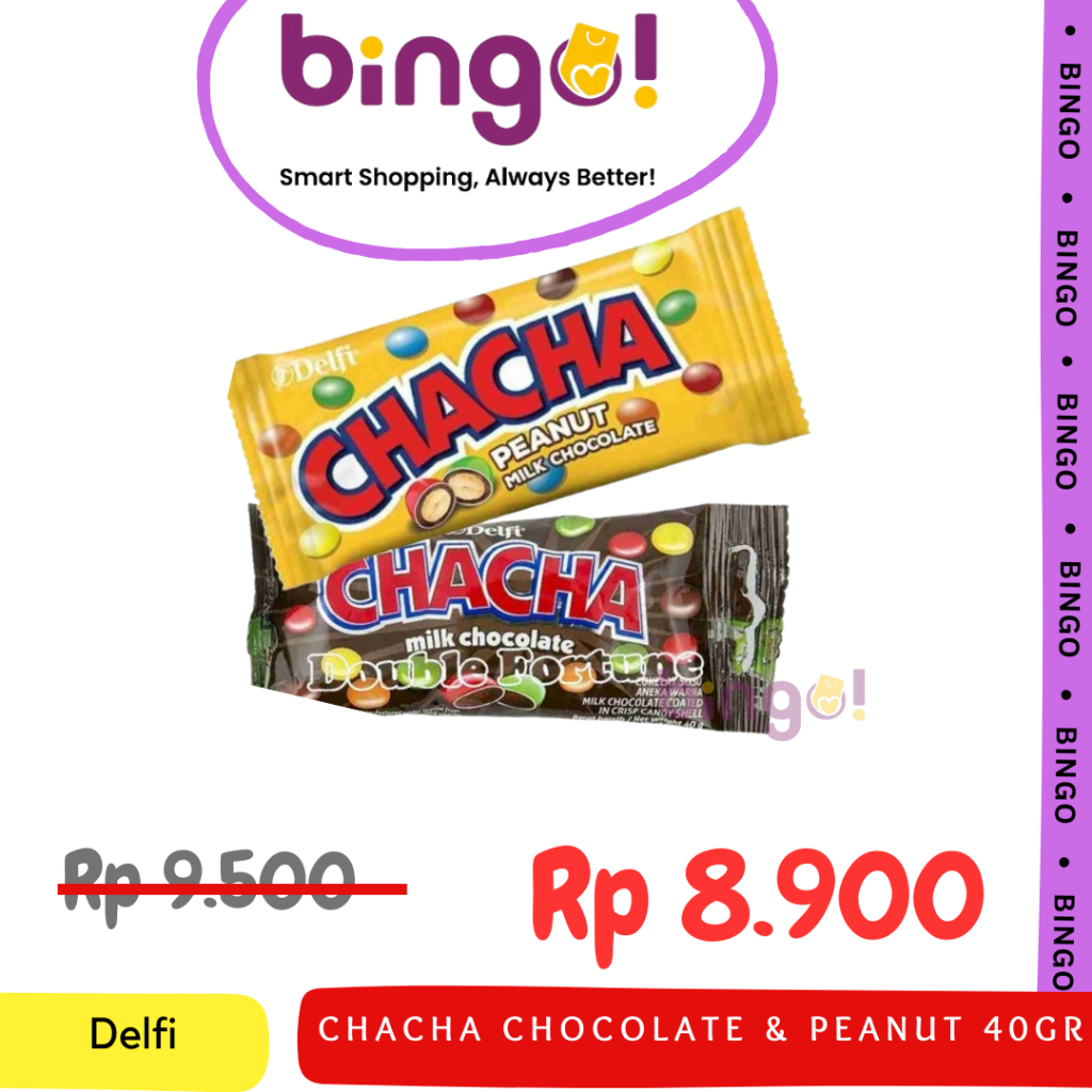 

CHACHA MILK CHOCOLATE 40gr DELFI PERMEN COKELAT COKLAT WARNA WARNI