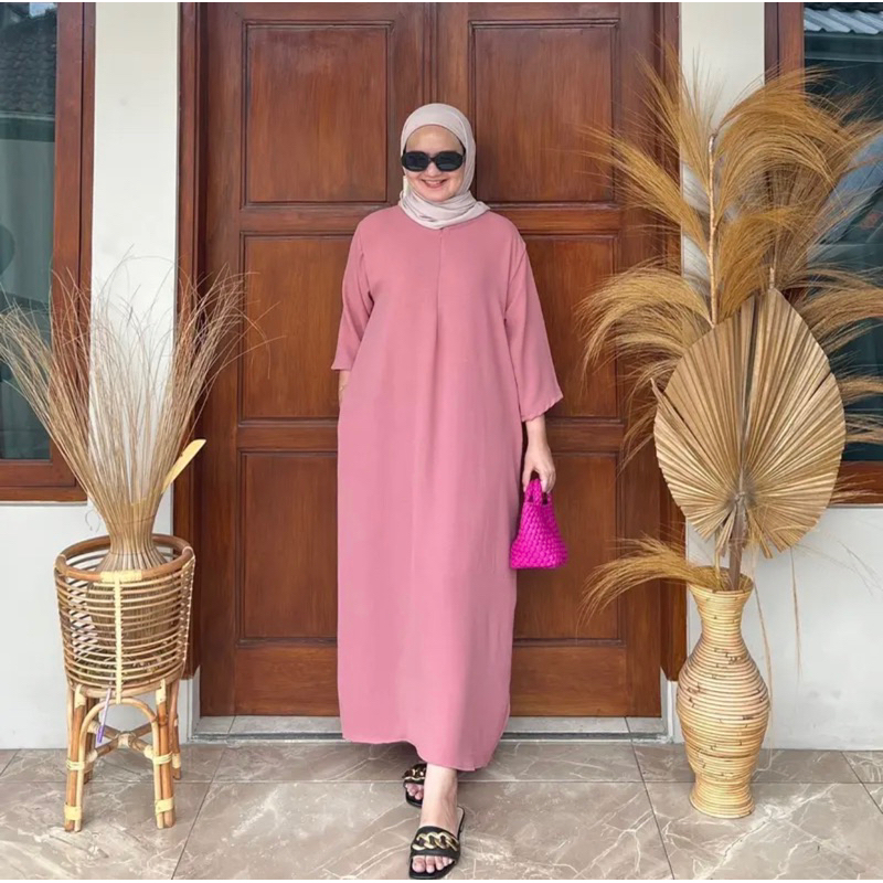 Daster gamis // gamis panjang // daster panjang // daster polos // daster gamis // daster crinkle //