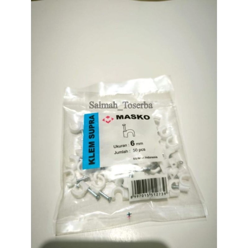 Klem Kabel Listrik 6mm 6 mm Klip Paku Tembok Beton