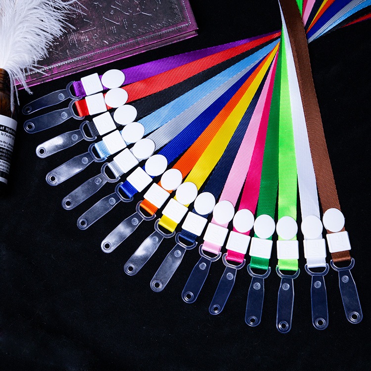 

1 cm Tali Leather Straight Tempat Kartu Siswa Kartu Kerja, PVC Transparan Lanyard