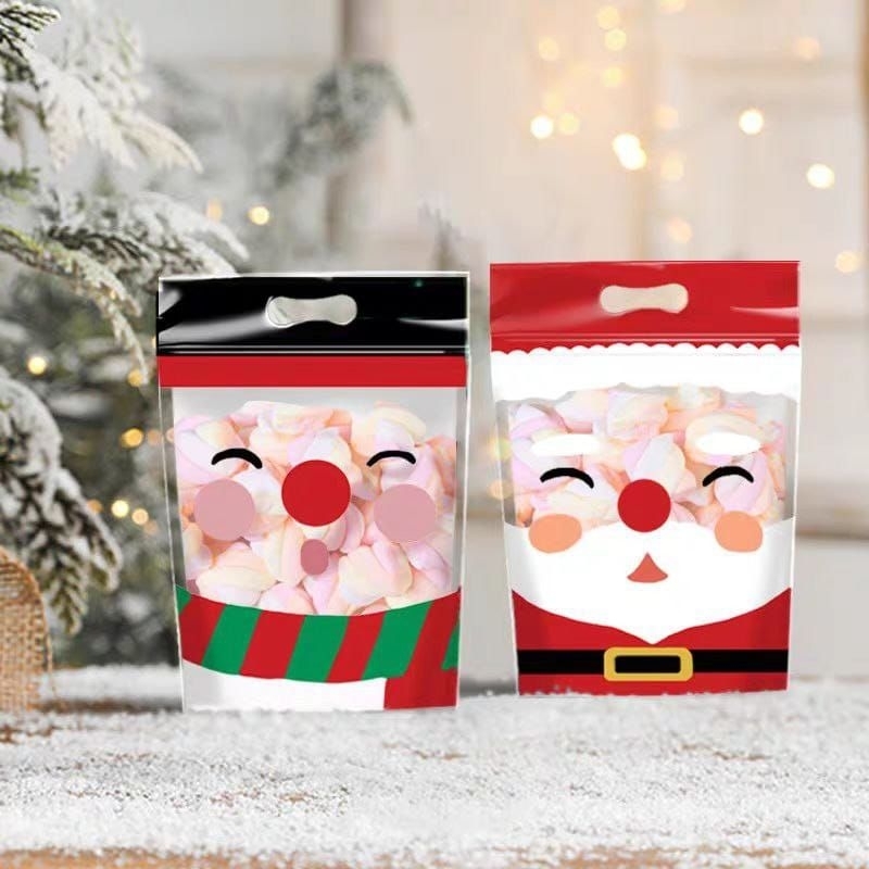 

zip lock natal / zip lock cookies plastik bingkisan natal christmas xmas / santa claus packaging snack candy permen cookies
