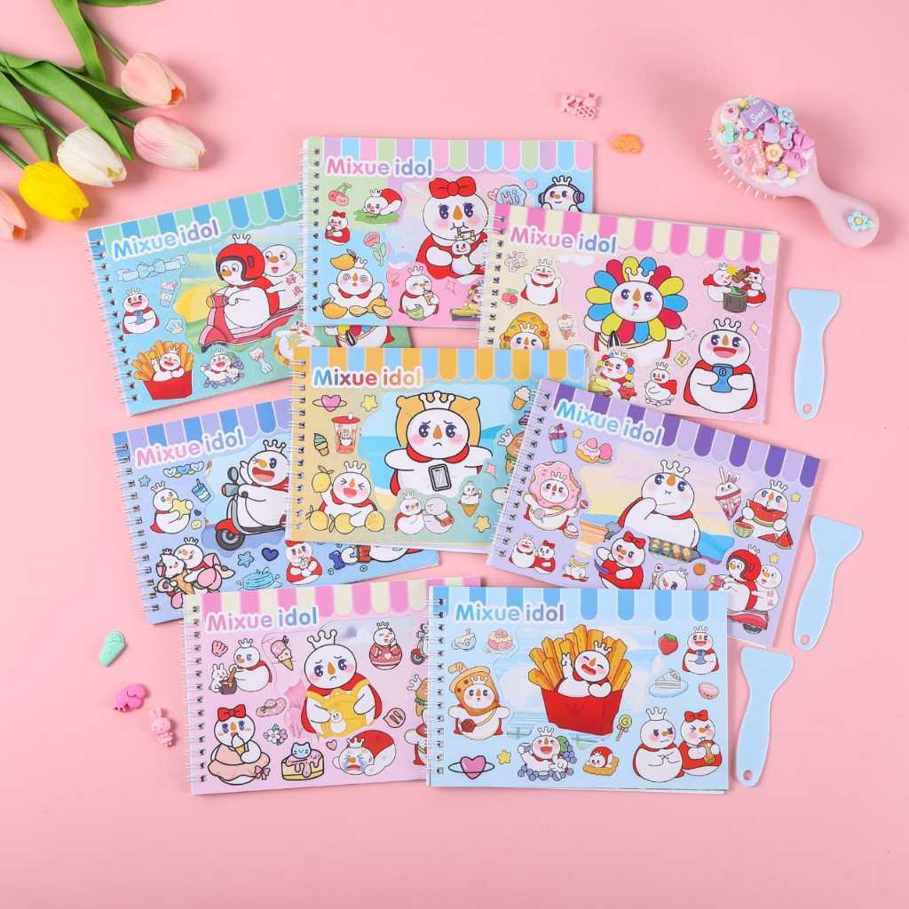 

STIKER MEMO/STIKER BUKU SPIRAL KARAKTER MIXUE CUTE / STICKER BOOK VIRAL- BUKU JOURNAL MIXUE
