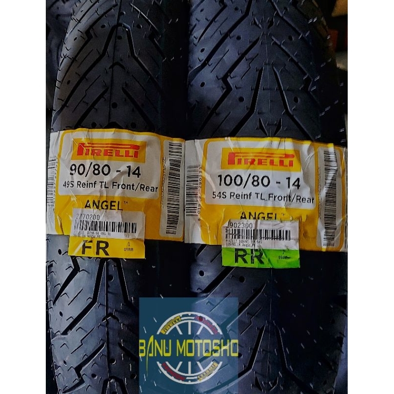 Paket Pirelli Angel Scooter Ukuran 90/80-14 & 100/80-14