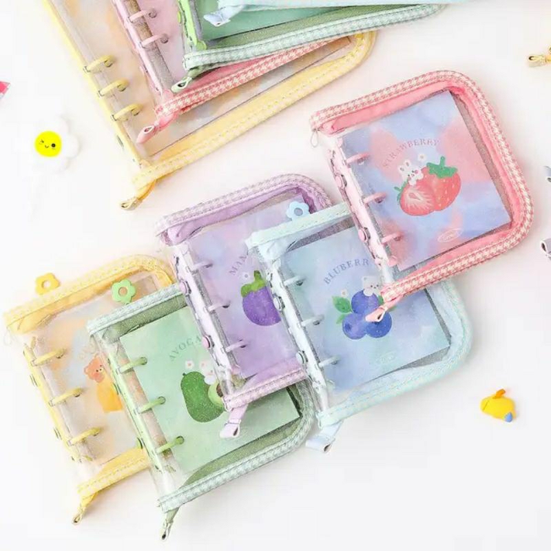 

Simple & Transparent Korean Binder with Zipper