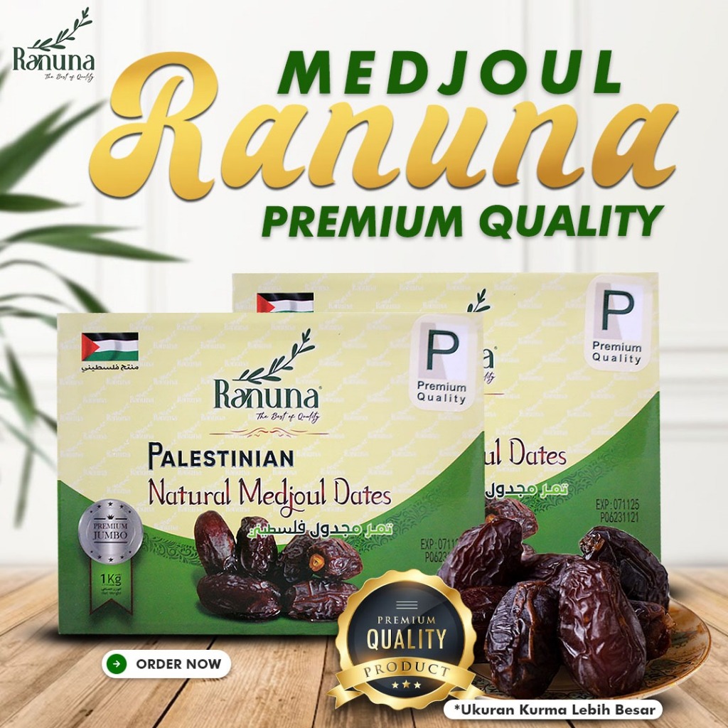 

MEDJOL RANUNA 1KG PALESTINE PREMIUM / KURMA MEDJOL RANUNA 1KG / KURMA MEDJOL ORGANIC / KURMA PALESTINE