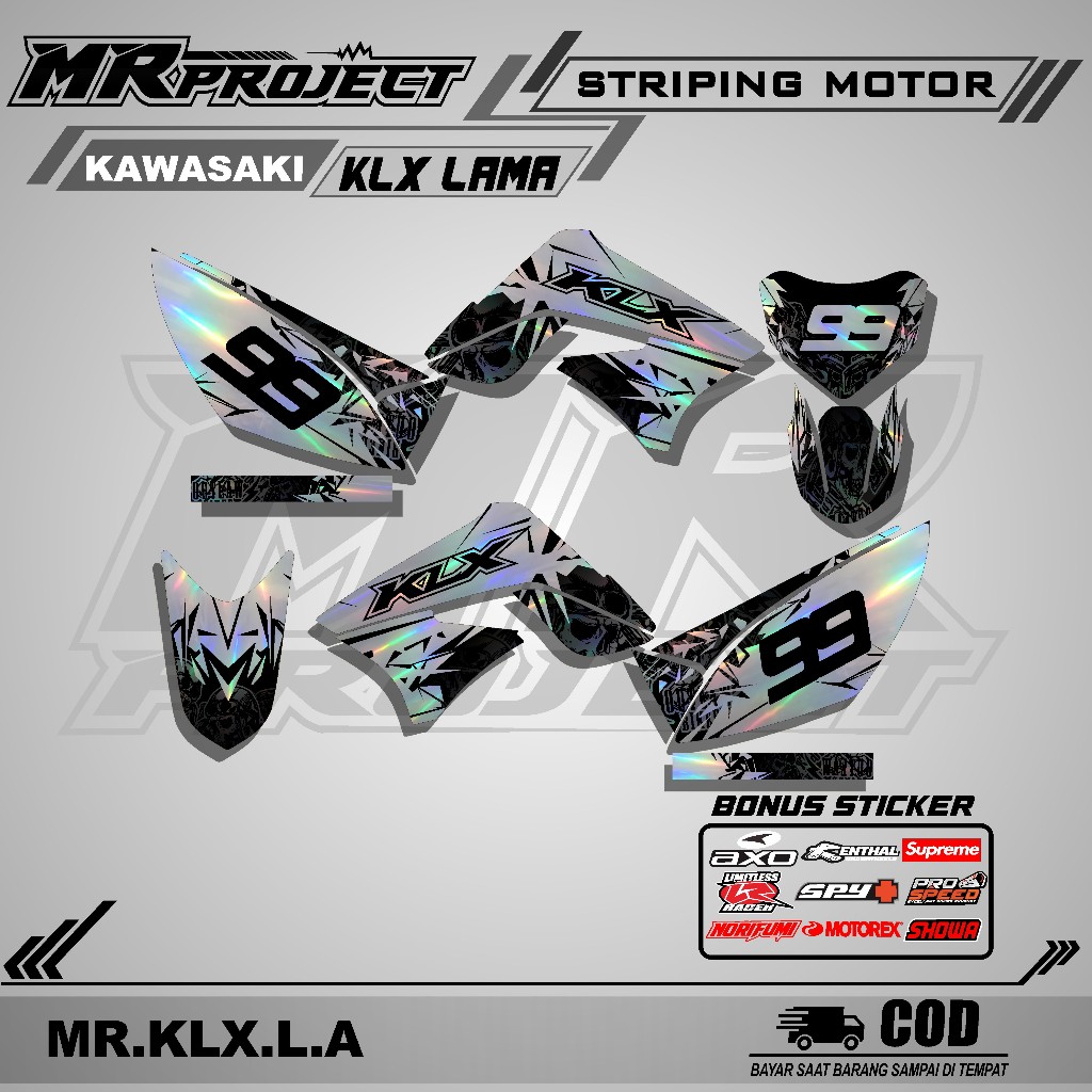 striping KLX 150 Lama,S/L-Stiker striping lis variasi motor klx 150 S / L lama