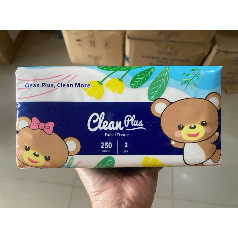 tissue wajah murah  clean plus 250 sheets 2 ply