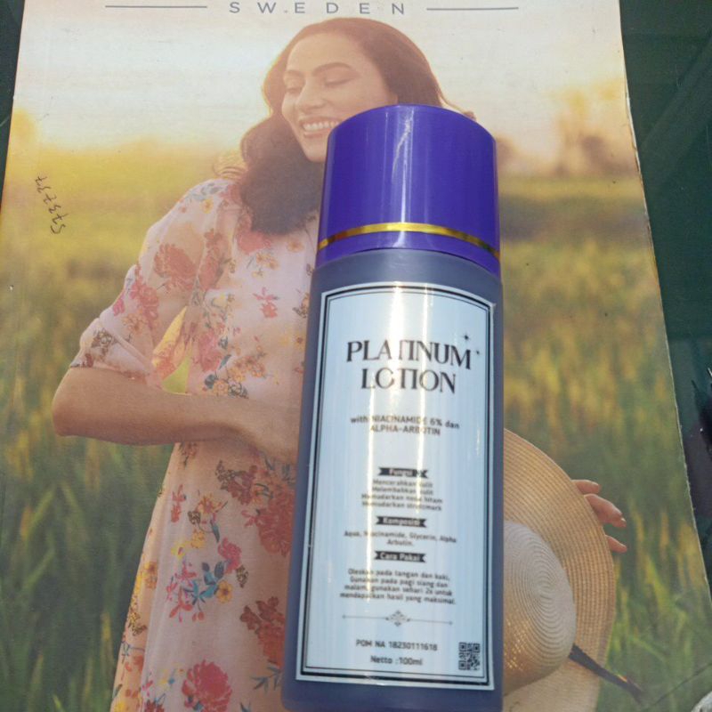 HB PRATINUM LOTION UNGU BPOM WITH NIACINAMIDE 6% DAN ALPHA-ARBUTINPOM NA 18230111618