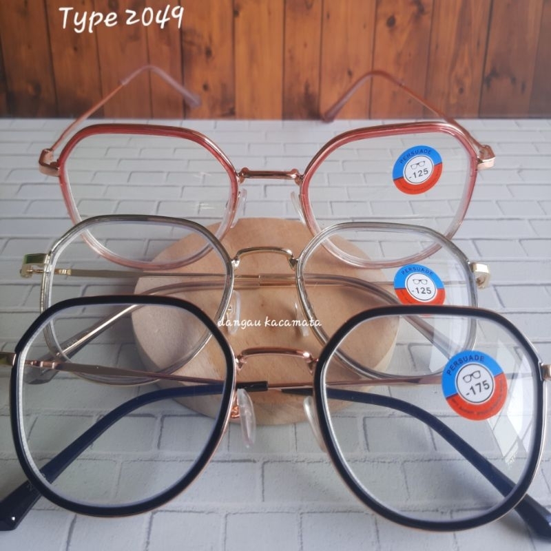 DK KACAMATA MINUS FRAME STAINLESS WANITA BERHIJAB