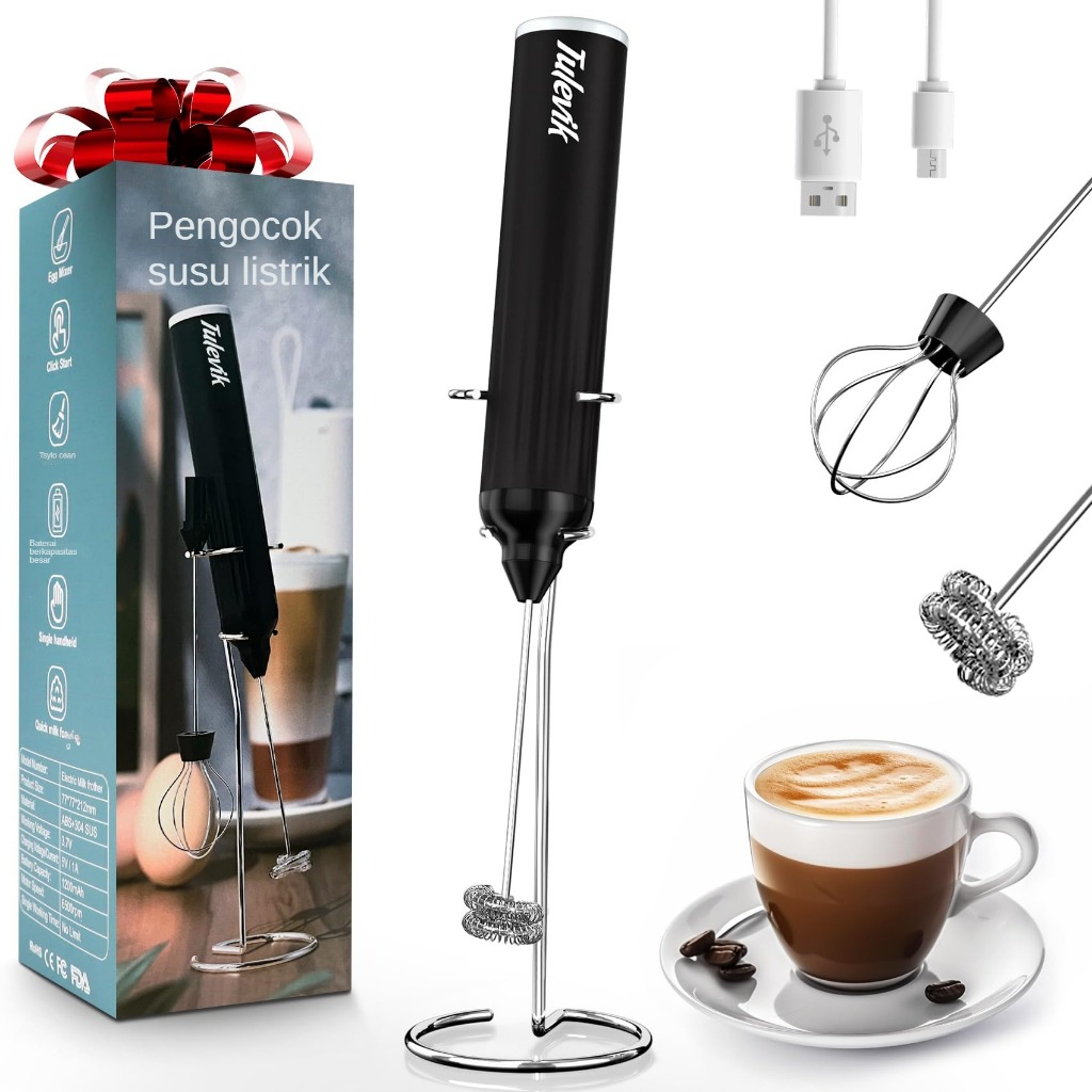 

junaidi_fahmi - mini hand frother electric mixer - pengocok susu & telur 3 kecepatan shopee