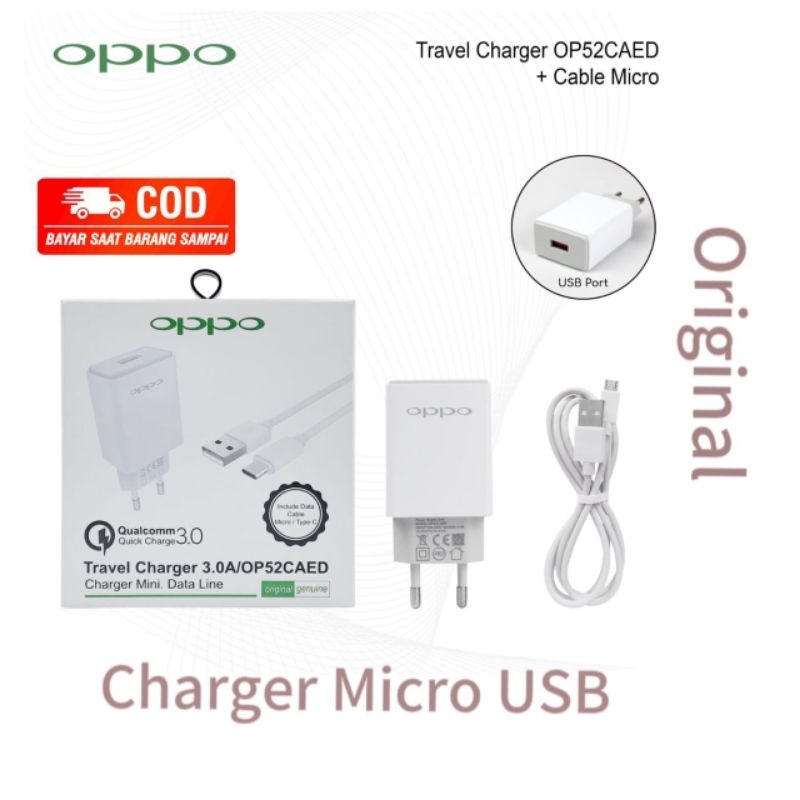 CHARGER OPPO ORIGINAL A5S,A3S,F9 A5 2020  OP52CAED 3 AMPERE
