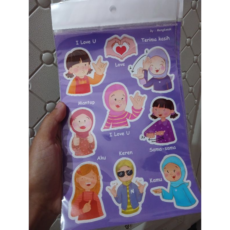 

Sticker Bisindo Kiss Cut