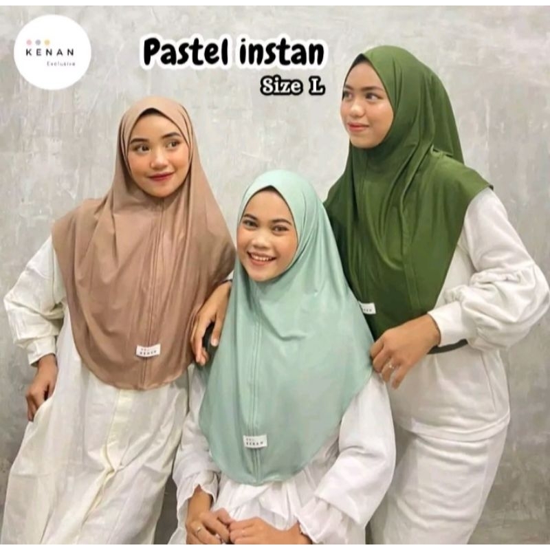 HIJAB KENAN NON PET PASTEL INSTAN SIZE L