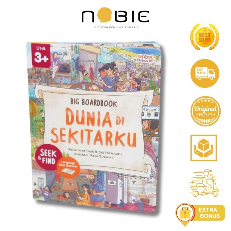 nobiestore.id BUKU DUNIA DISEKITARKU BIG BOARDBOOK buku seek and find