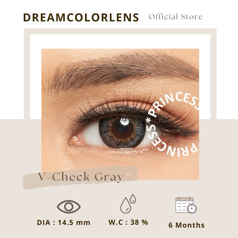 Softlens EOS Vcheck Gray / Grey / Abu Normal Minus Beda Minus