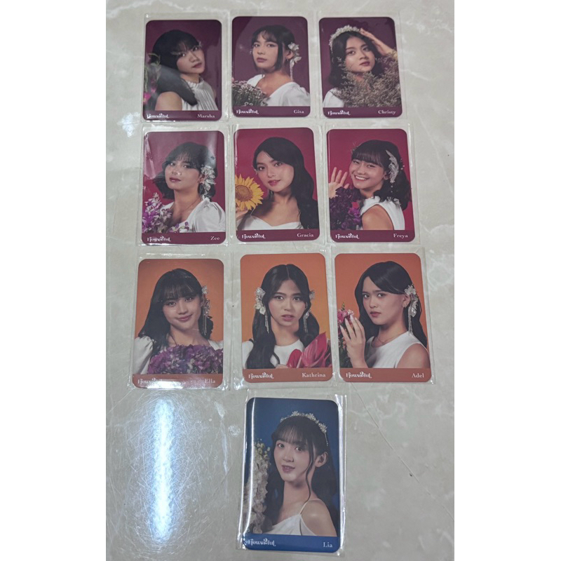 PC PHOTOCARD JKT48 FLOWERFUL MARSHA GITA CHRISTY ZEE GRACIA FREYA ELLA KATHRIN ADEL LIA