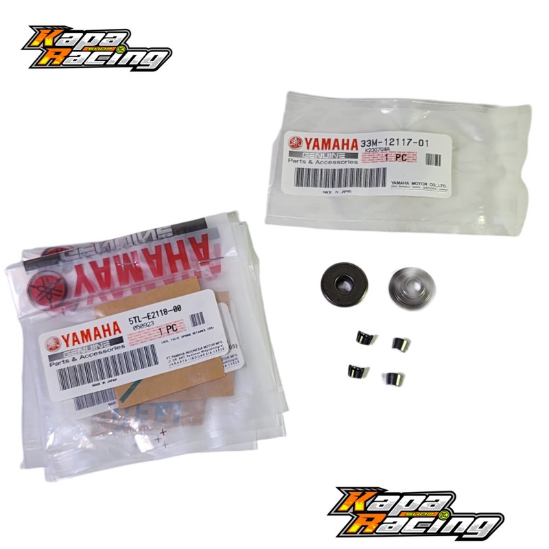RETAINER MIO TOPI KLEP MIO SET KUKU MACAN ORIGINAL YAMAHA GENUINE PART KAPA RACING
