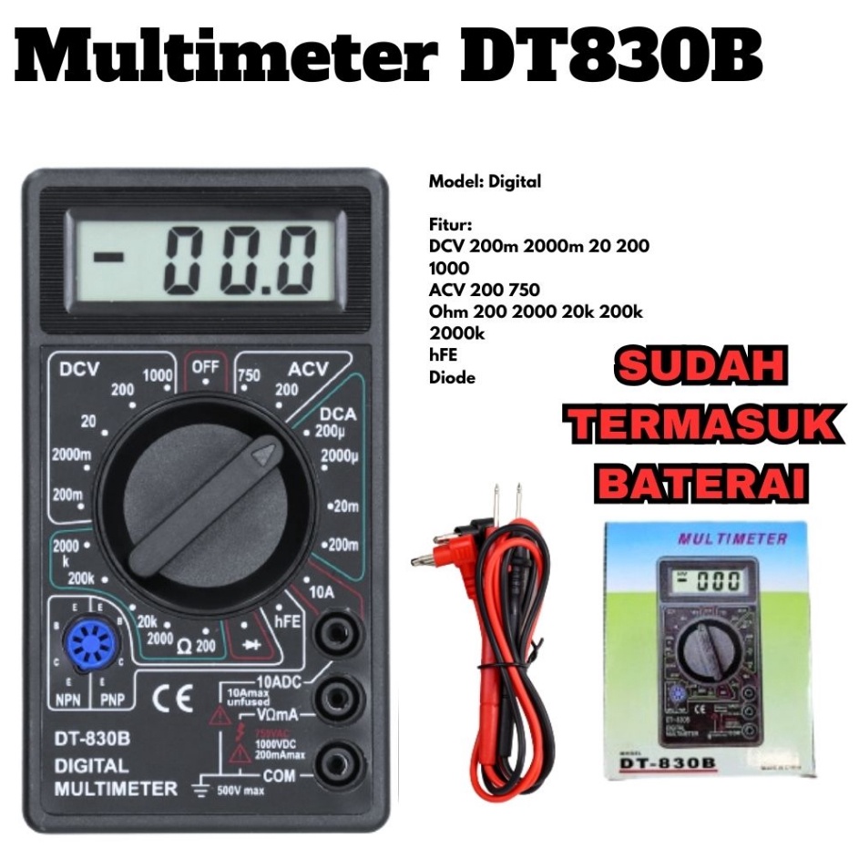 uW Multimeter Digital DT83B Tester DT 83 B Avometer DT83B