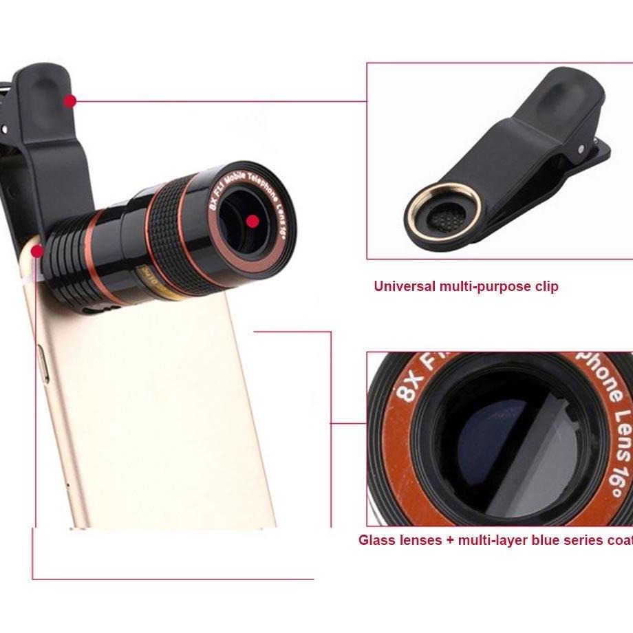 Cy Teleskop Handphone Zoom 8x  12x Zoom Telescope Zoom HP Fokus Jarak Jauh