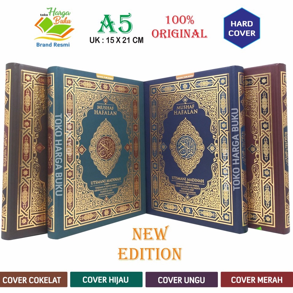 Mushaf Hafalan AlQuran Utsmani Madinah A5 HC  Terjemah dan Tajwid Warna