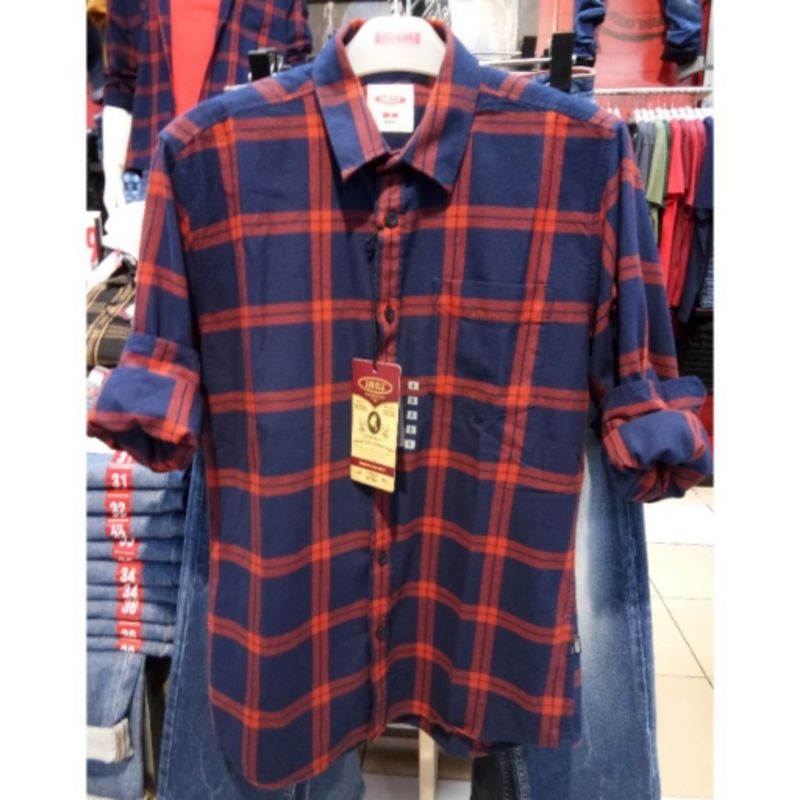 Kemeja panjang pria Gabrielle jeans original mens BBAC404M0124S kemeja katun berkantong