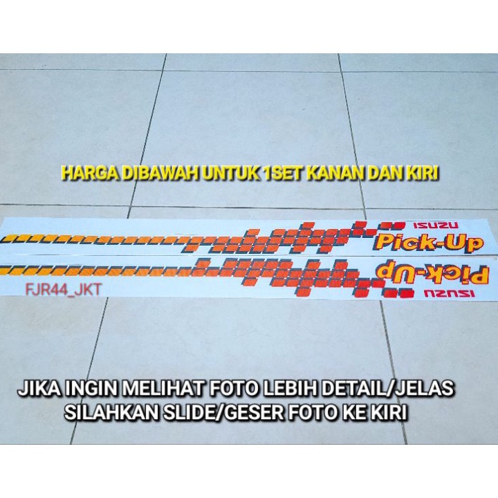 Stok Baru stiker isuzu panther pick up stiker mobil pick up Sticker List Body Pintu Samping Isuzu Pa