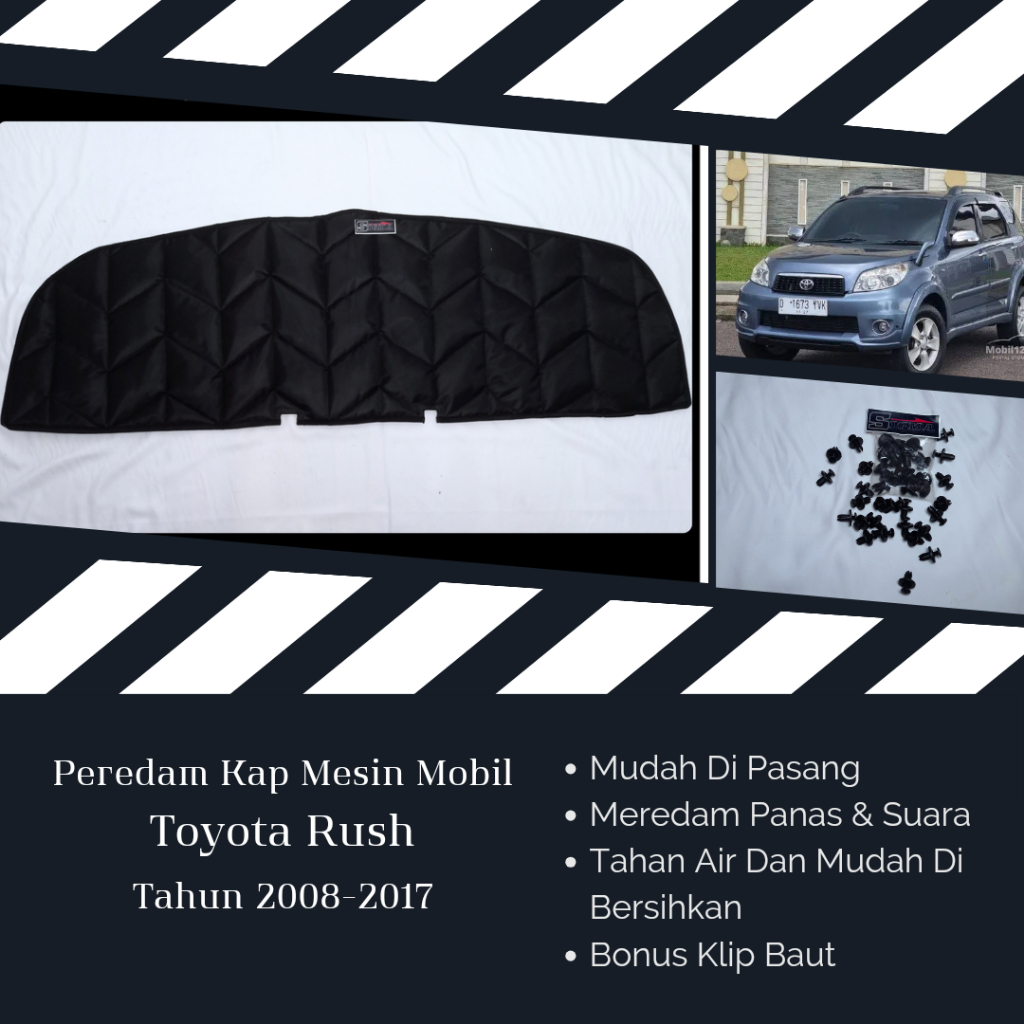Peredam Kap Mesin Mobil Toyota Rush Tahun 2008 2009 2010 2011 2012 2013 2014 2015 2016 2017