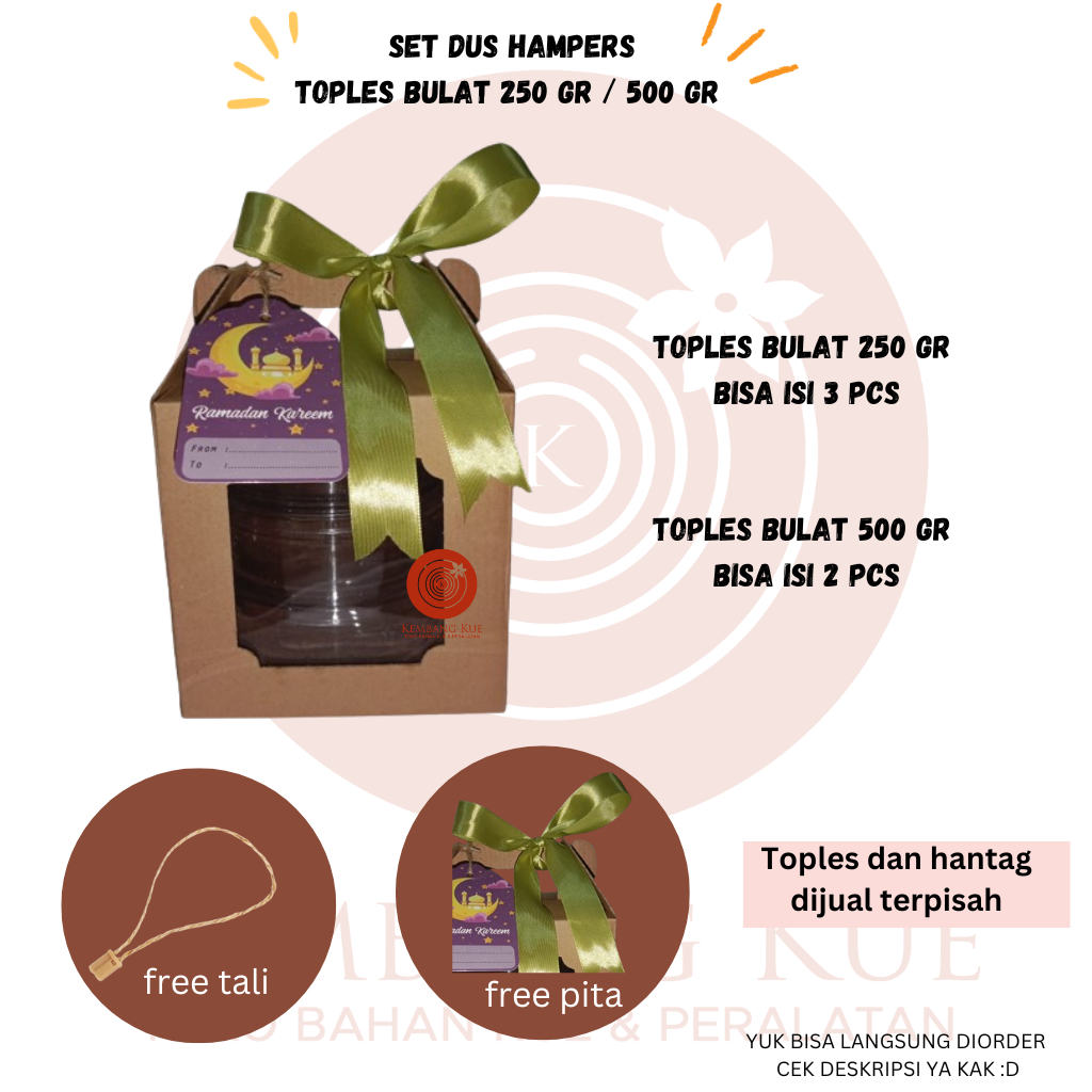 

Dus hampers jinjing isi 2 toples 500 gr / dus hampers kue kering