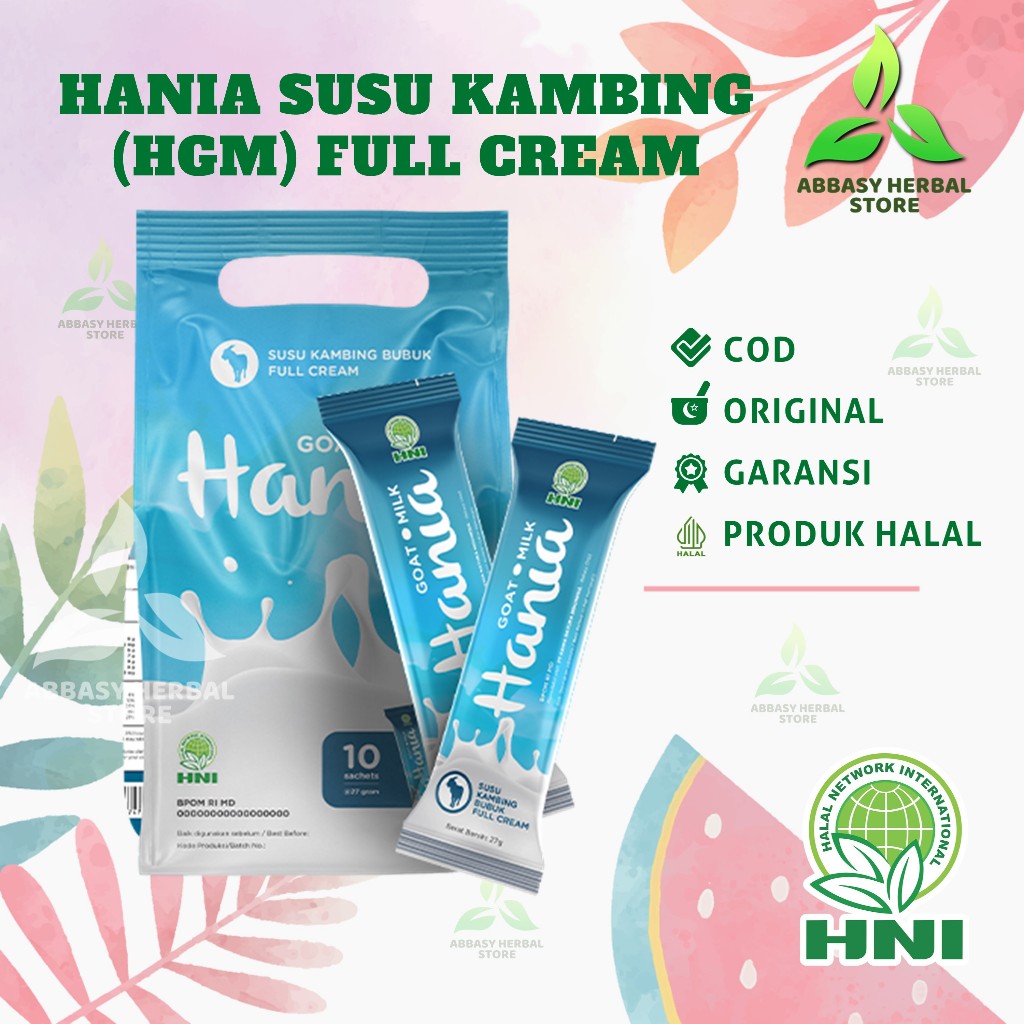 

HANIA GOAT MILK HNI HPAI FULL CREAM - Dapat Menjaga kesehatan jantung,Menurunkan berat badan - ORIGINAL BPOM