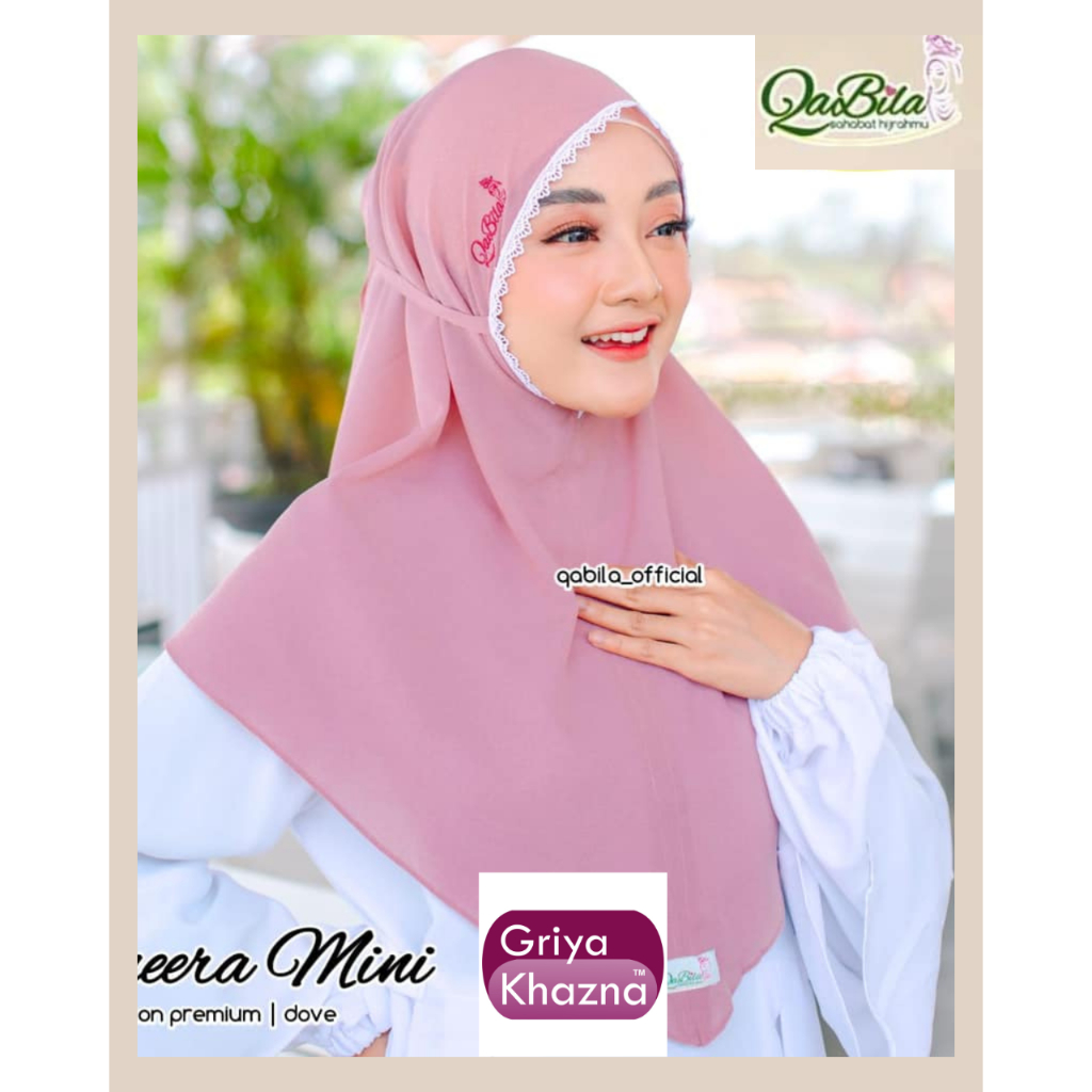 Kerudung Bergo Hijab Instan Elmeera Mini By Qabila