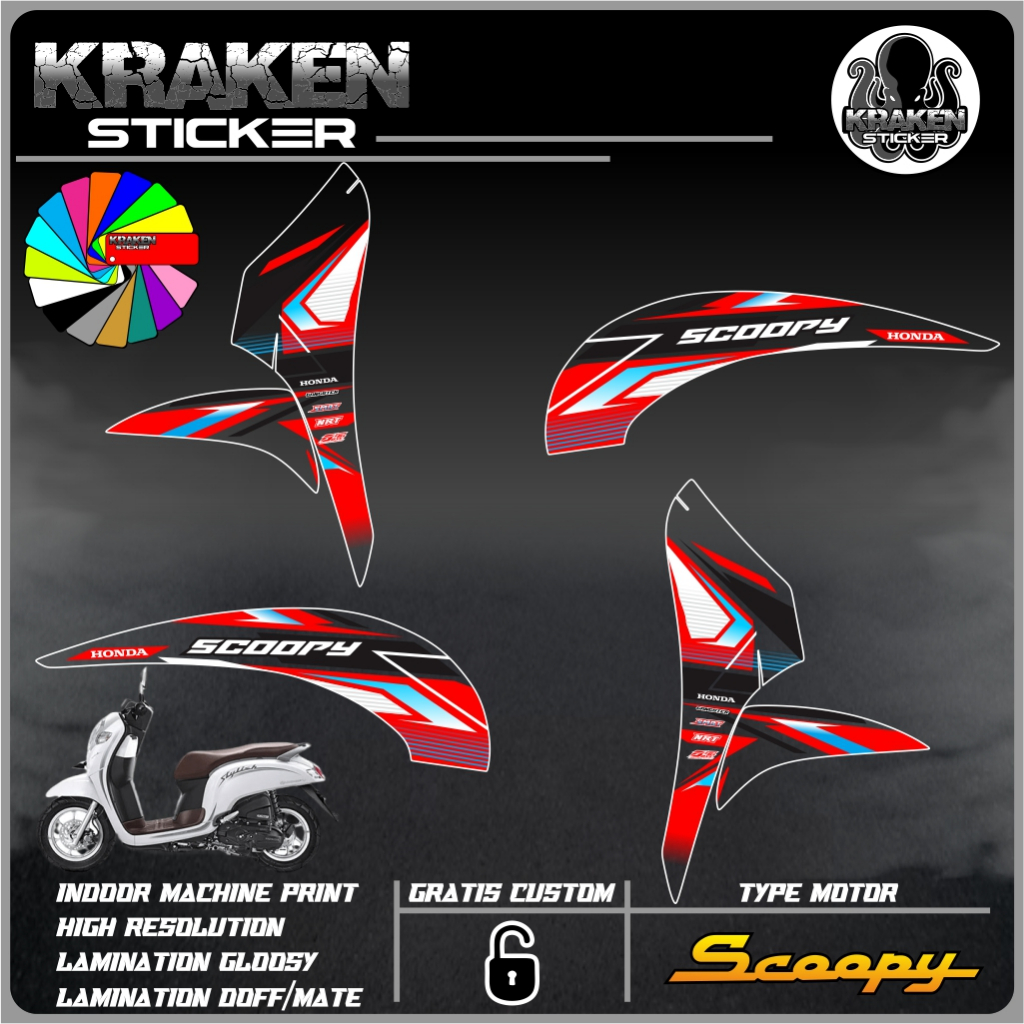 STRIPING TRANSPARAN SCOOPY KARBU VARIASI TRANSPARAN SCOOPY KARBU CODE 02