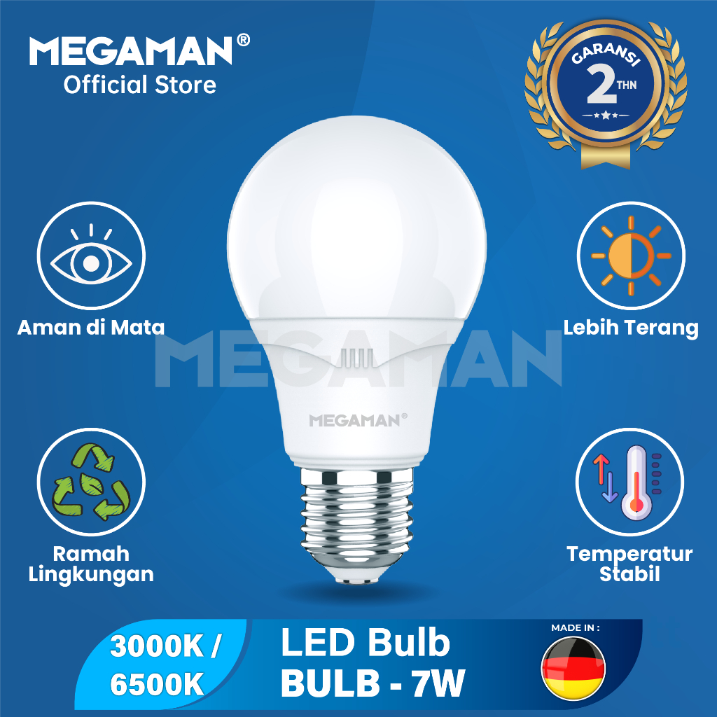 MEGAMAN ABULB 7WATT 6500K 3000K
