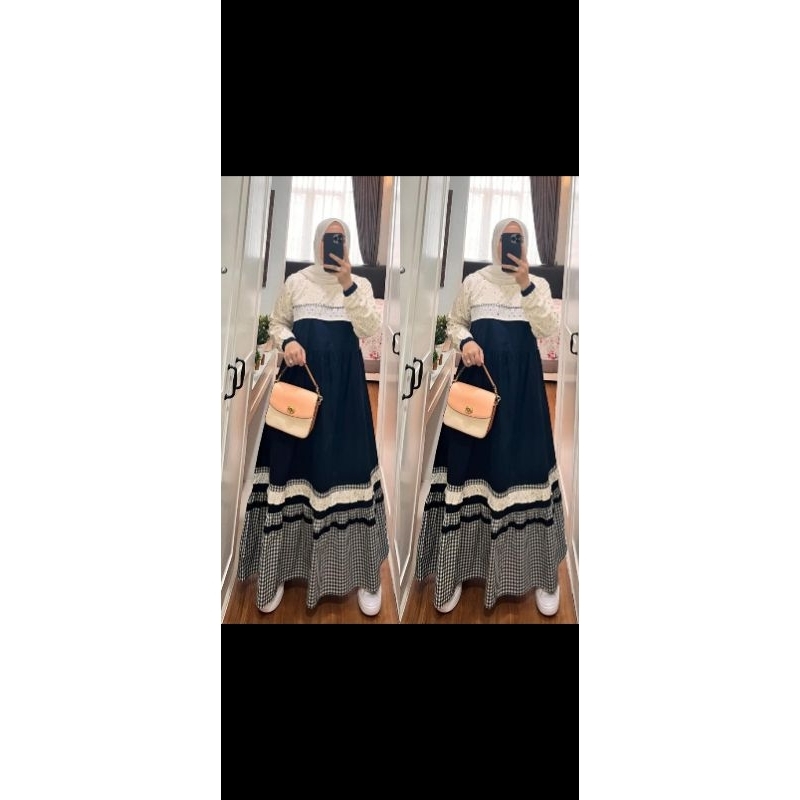 GAMIS KATUN KOMBINASI ORIGINAL SYAINA BY SEMUT